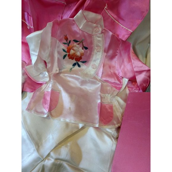 Vintage Child’s Asian Silk  Embroidered Pajama Set - Picture 5 of 12